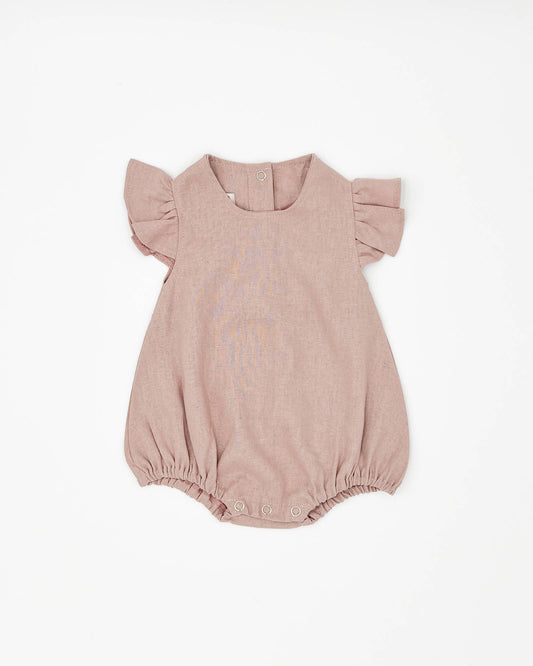 Baby Ruffled Linen Romper