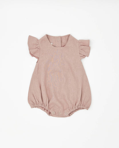 Baby Ruffled Linen Romper