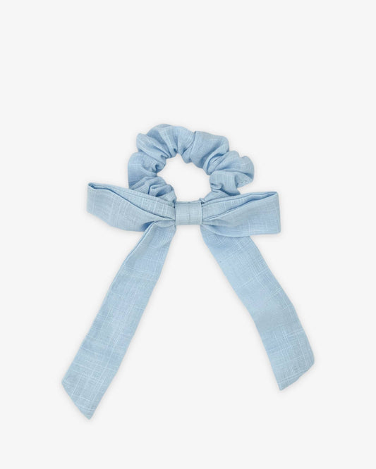 Light Blue Scrunchie with Bow