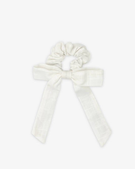 White Scrunchie with Bow